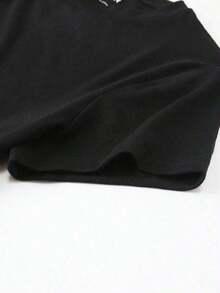 Camiseta casual de manga corta y cuello redondo ajustada para mujer, color café - Multicolor 4 - Ver 5