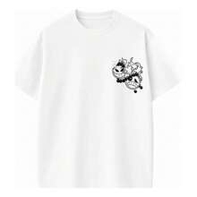 Camiseta Oversized One Piece Ace Anime Manga Moda Geek - Blanco - Ver 5
