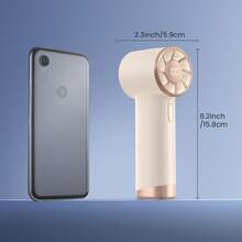 Portable Handheld Fan, Speed (1-120) Adjustable Turbo Mini Fan, 3000mAh Battery Rechargeable Personal Fan With Metal Body, Digital Display, Gifts For Women Men Travel/Camping/Outdoor-Grey - Handheld - View 11