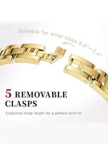 1pc Women's Rhinestone Bracelet Watch Band, Compatible With Apple Watch S11/S10/9-1 And Ultra Se, Fits 38/40/41/42/44/45/46/49mm Dial - 42/44/45/49mm & 46mm (S10/11) - View 2