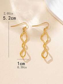 1 Paar minimalistische Spiral-Metall-Ohrringe im Y2K-Stil für Damen, modisches Accessoire für Urlaub, Geburtstag, Date, Abschlussball, Party, Ferien, Shopping und tägliches Pendeln - Spiral - Übersicht 6