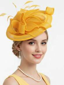 1 chiếc mũ cài tóc kiểu Kentucky Derby phóng đại mới dành cho nữ, kiểu dáng thập niên 1920-1950, mũ hộp lớn kiểu Derby, mũ đi nhà thờ, mũ cô dâu, mũ cưới, mũ dự tiệc trà, mũ tùy chỉnh. - A - Xem 6