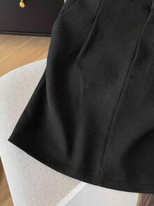 2026 Summer New A-Line Mini Skirt For Women, Versatile Office Commute Wear Black - Black - View 3