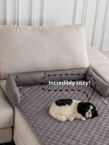 1 tấm thảm siêu chống thấm nước cho thú cưng, đệm sofa cho thú cưng, thảm xe hơi, thảm giường, thảm giường cho chó, chống thấm nước và chống trầy xước kèm gối, phù hợp cho thú cưng mọi mùa. - Màu Xám nhạt - Xem 4