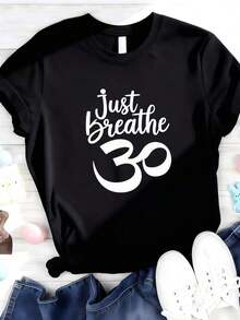 Women'S Casual Crew Neck Sweatshirt With Just Brea_2-3Pure-Cotton - Negro 2 - Ver 4