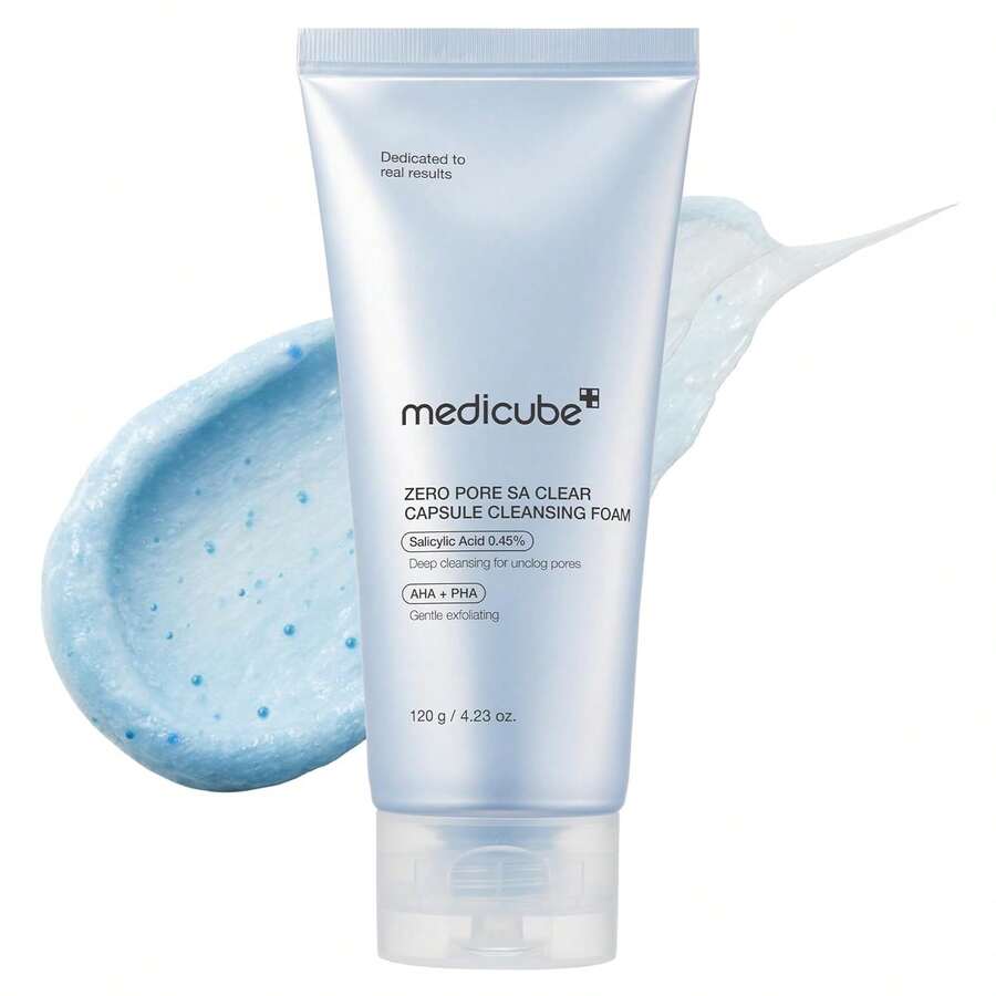 Medicube Zero Pore Clear Blue Capsule Facial Deep Cleanser For Skin Texture, Blackhead & Pore Care | AHA, BHA & PHA For Double Cleansing, Daily Gentle Face Wash, Korean Skincare | 120g / 4.23 Oz - Zero Capsule(AHA+BHA+PHA) - View 1
