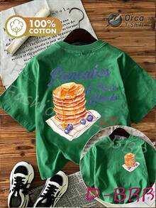 Camiseta de manga corta de algodón puro para mujer, estilo vintage y lindo, cuello redondo, estampado de doble cara con el divertido eslogan "Muffins and Anxiety", ideal para vacaciones de verano, primavera/verano, estilo casual y fresco. - Verde - Ver 12