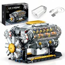 Đồ chơi lắp ráp mô hình động cơ V8 siêu xe sáng tạo, mô hình động cơ V8 tự lắp ráp, mô hình động cơ V8 mini tự chế, dự án lắp ráp STEM dành cho người lớn, đồ chơi giáo dục khoa học vật lý, mô hình trưng bày để bàn, quà tặng sinh nhật, đồ chơi lắp ráp 692 mảnh. - Nhiều màu - Xem 12