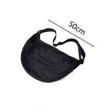 Bolso bandolera transpirable y ligero para perros/gatos, ventilado y plegable para viajes, adecuado para Teddy, Poodle, gatos, bolsa portadora de mascotas, accesorio esencial para mascotas, regalo perfecto para mascotas - Negro - Ver 9