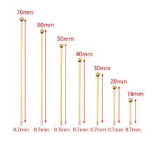 100pcs/Pack Copper Ball Head Pins, Handmade Connector Pins For Beading, Earrings, Jewelry Making, Minimalist Fashion DIY Accessories - Ball Needle - View 4