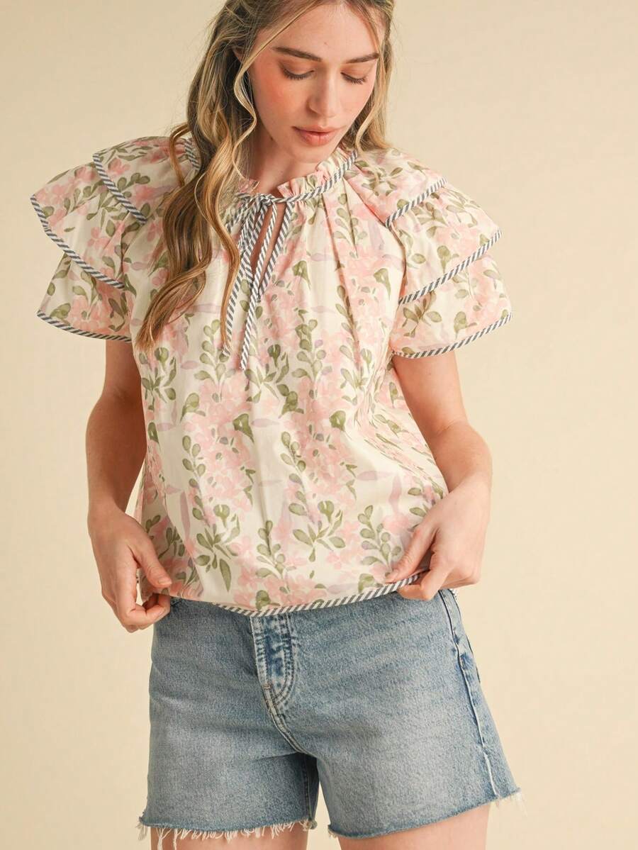 Women Blouses & Shirts - 粉色 - 查看 1