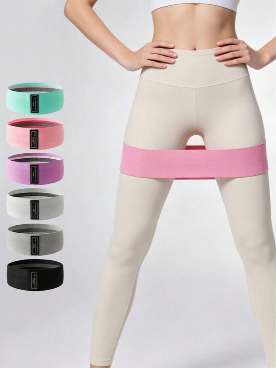 Fabric Resistance Loop Bands 3 Packs, Polyester Non-Slip Exercise Bands For Leg, Hip & Glute Training