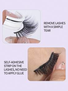 MAANGE 3 Pairs Self-Adhesive Mixed Style Delicate Cartoon False Eyelashes, Suitable For Daily Use And Travel - Multicolor - View 8
