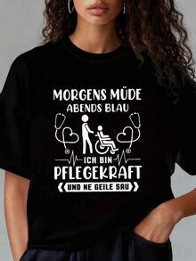 Camiseta de algodón% modelo 2026, tela de alta calidad y peso pesado, diseño de nicho moderno para el verano, camiseta básica sencilla y versátil para el día a día, efecto adelgazante, transpirable y cómoda, adecuada para todos, versátil con cuello redondo y manga corta. - Negro - Ver 1