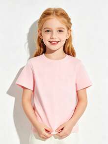 Girls' Sanrio Hello Kitty With Teddy Bear T-Shirt, Childhood Style, High-Quality Cotton Fabric, Breathable In Summer, Skin-Friendly, Durable And Long-Lasting - 淺粉色 - 查看 7