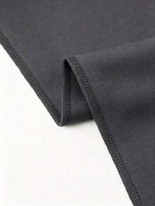 Pantalones anchos versátiles y casuales de estilo minimalista y estilizador para mujer de talla grande - Gris Oscuro - Ver 3