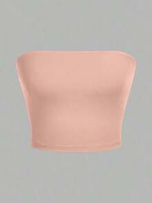 3 piezas Tops femeninos casuales ajustados sin tirantes adecuados para el verano - Multicolor 4 - Ver 4