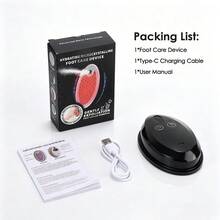 Hailicare 电动磨脚器，可充电喷雾修脚工具，带红蓝光，去除死皮和老茧，呵护双足 - 黑色 - 查看 11