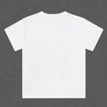Women's Casual T-Shirt With Bow Print – Short Sleeve, Round Neck, Perfect Summer Clothes - Putih - View 2