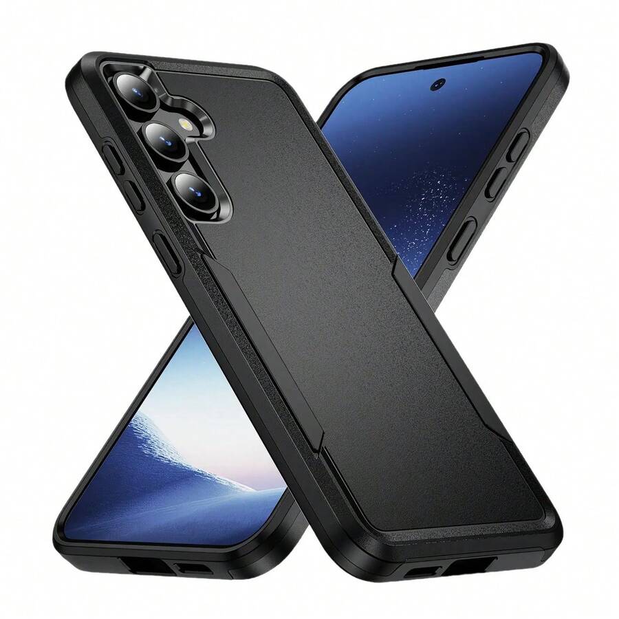 适用于三星 Galaxy S26/S26 Plus/S26 Ultra/S25/S25 Plus/S25 Ultra/S24FE/S24/S24 Plus/S24 Ultra 的手机壳，全覆盖轻薄防摔保护壳/耐用防震保护套 - 黑色 - 查看 1