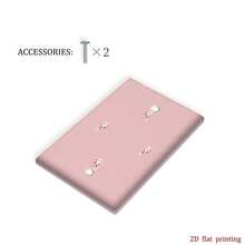 1pc Sweet Pink Floral Pattern Switch Plate Cover, Wall Decor Outlet Protector, Suitable For Multiple Scenarios, Cozy Home Decor Accessory - Multicolor - View 11