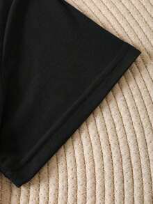 Camiseta informal holgada para mujer con el estampado CALIFORNIA LOS ANGELES, ideal para practicar deporte, realizar actividades al aire libre y llevar a diario. - Negro - Ver 3