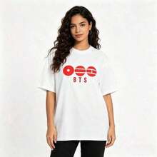 2026 World Tour We Are Back Support T-Shirt, Essential Pure Cotton Everyday T-Shirt, Basic Loose Short Sleeve Style For Women And Teens, Skin-Friendly Material For Daily Commuting, Street Leisure, College Life, Dates, Parties, Vacations, And Travel. Y2K Style Activewear, Crew Neck, 100% Cotton, Soft Fabric, Short Sleeve. - 白色的 - 查看 8