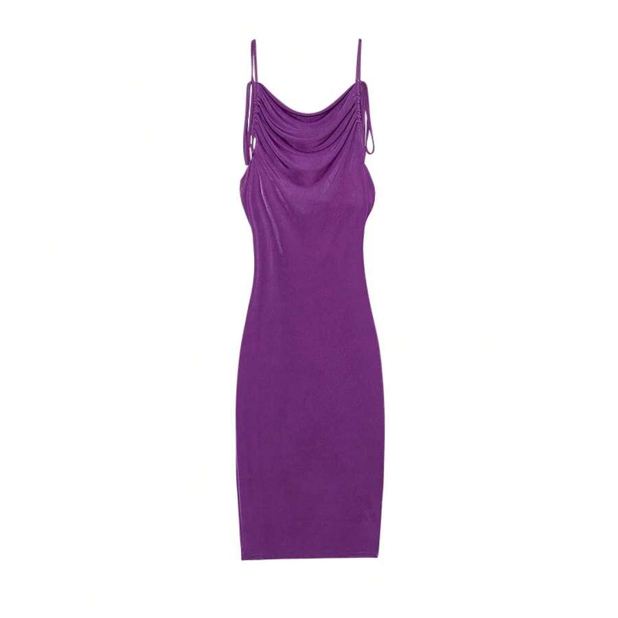 Women Maxi Dresses - Purple - View 1