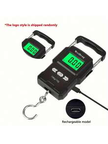 GOTURE 1pc 75kg/165lbs Digital Fishing Scale With Backlit LCD Display And Measuring Ruler, Suitable For Travel, Home Life And Outdoor - Black - View 2