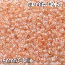 100pcs 8mm Mixed Color Textured Round Beads, Acrylic Loose Beads Suitable For DIY Jewelry Making - Bracelets, Necklaces, Earrings - DIY Brushed Round Beads - View 11