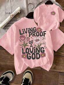 Camiseta gráfica para mujer "Jesus LIVING PROOF OF A LOVING GOD", camiseta casual de manga corta con cuello redondo - Blanca - Ver 1 Camiseta gráfica para mujer "Jesus Lemonade Shirt, But My Jesus He Be Makin' Lemonade", camiseta casual de manga corta con cuello redondo - Blanca - Ver 2 Camiseta gráfica para mujer "Jesus Lemonade Shirt, But My Jesus He Be Makin' Lemonade", camiseta casual de manga corta con cuello redondo - Blanca - Ver 3 Camiseta gráfica para mujer "Jesus Lemonade Shirt, But My Jesus He Be Makin' Lemonade", camiseta casual de manga corta con cuello redondo - Blanca - Ver 4 Camiseta gráfica para mujer "Jesus Lemonade Shirt, But My Jesus He Be Makin' Lemonade", camiseta casual de manga corta con cuello redondo - Blanca - Ver 4 - Estilo - Ver 6