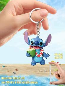 Móc khóa acrylic phẳng xuyên biên giới mới của Disney, vật trang trí ngăn hành lý, móc treo chìa khóa xe hơi. - Nhiều kiểu dáng - Xem 7