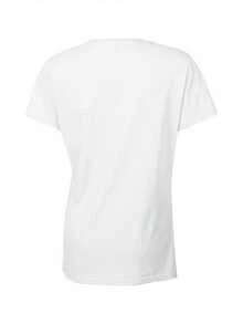 [Beach Please Neon T-Shirt] Neon Print Beach Please T-Shirt - Casual Crew Neck, Short Sleeve Top With Palm Tree Design For Spring &Amp; Summer - White - View 2