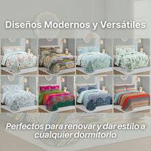 Novotextil 印花超細纖維絎縫床罩，輕盈透氣，適用於 90、105、135、150 和 180 厘米的床——夏季和春季秋季床罩，含 1 或 2 個枕套——柔軟耐用的現代裝飾被（伊斯坦布爾） - 伊斯坦堡 - 查看 5