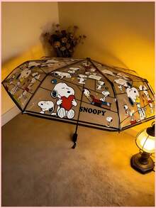 SNOOPY 1把史努比透明折叠伞，可爱透明雨具，适合日常通勤、上学、旅行，是史努比粉丝完美的返校、生日、毕业礼物。 - 彩色 - 查看 4