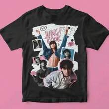 Unisex T-Shirt With A  Collage Print, Crew Neck, Short Sleeves, Cotton, Summer Style, Casual, Comfortable And Fashionable, Mexican Style. The Upper Body Is Impeccable And Not Sloppy. Swag Clothing - 白色 - 查看 2