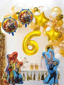 Disney Bộ bóng bay số chủ đề Zootopia cao cấp, bóng bay tráng bạc bền chắc với hình ảnh nhân vật và ngôi sao sống động, được làm từ chất liệu tráng bạc dày dặn, chống rách, có khả năng chịu được sử dụng nhiều lần. Các đường may được gia cố giúp ngăn ngừa bóng bị nổ trong quá trình bơm và sử dụng, đồng thời chất liệu tráng bạc được xử lý để chống phai màu do ánh nắng mặt trời. - Bóng bay - Xem 1