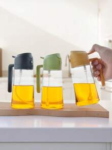Hellobear 2 In 1 Olive Oil Dispenser And Sprayer,  Glass Oil Bottle With Auto Flip Cap, Leak-Proof Oil Spritzer For Cooking, BBQ, Salad, Baking, Kitchen Gadgets (Olive Green Or Transparent, Random Color - View 6