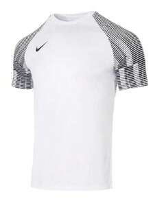 Nike Camiseta de manga corta clásica con empalme, transpirable y ligera Dri-FIT para hombres - Blanco y Negro - Ver 1