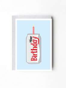 1pc Interesting Soda Can Shaped Birthday Card, Humorous Design, Suitable For Soda Lovers As Birthday, Party Invitation And Celebration Card, Comes With Envelope, Perfect Birthday Party Decor For Soda Enthusiasts - Multicolor - View 4