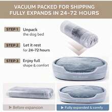 Orthopedic Memory Foam Dog Bed With High Edges, Comfortable Pet Bed - Grey - View 6