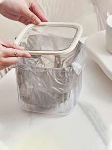 Caixa organizadora de plástico transparente e impermeável com tampa, sensível à pressão, para mesa, ideal para guardar joias e acessórios de cabelo, incluindo acessórios como tiaras, sombras, batons, presilhas e cotonetes. Perfeita também para guardar sabão em pó, folhas para secadora, acessórios de cabelo e joias. Ideal para lavanderia, dispensador de roupas, organizador de acessórios de cabelo e outras ocasiões. Ótima opção de presente para o Dia das Mães e Dia dos Namorados. - Multicolorido - Ver 6