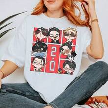 Bangtan. Arirang Shirt, Cute Chibi Group Graphic Tee, Fan Inspired Erch,Cosplay T-ShirtRopa Hombre Cosas Para Hombre Ropa De Mujer Women Clothing Casual Blusas Bonito - Blanco - Ver 1