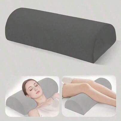 1pc Ergonomic Semi-Circle Leg Pillow Cushion, Washable Cover, Suitable For Legs, Knees, Lower Back And Head, Lumbar Support Pillow For Sleeping