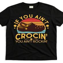 Divertidas frases decorativas exclusivas para el Día de la Independencia y el Día del Padre. ?Sin , no hay estilo rock! fiy852000 Camiseta negra unisex de manga corta estampada para verano de 2025, 100 % algodón, 220 g. - Negro - Ver 1