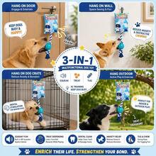 Đồ chơi xếp hình tương tác 3 trong 1 cho chó, bóng nhai có tiếng kêu và dây thừng thắt nút, đồ chơi kéo co dòng Biscuit dành cho chó nhỏ và vừa, đồ chơi bền bỉ giúp chăm sóc răng miệng và giảm căng thẳng, có 6 màu. - Nhiều màu - Xem 5