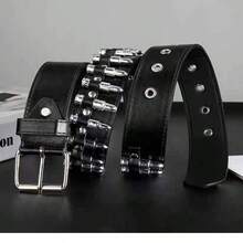 Unisex Punk-Style Belt, 4 Cm Wide. - Z - View 5