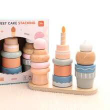 Children's Dessert Stacking Toy, Large Colorful Blocks Shape Matching Building Blocks, Preschool Educational Toys - Multicolor - View 4