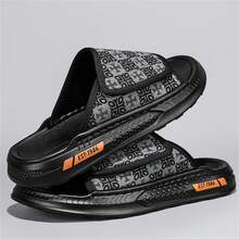 Sandal Selop Nyaman Bersol Lembut yang Modis, Sandal Mule Slip-On, Cocok untuk Jalan-jalan di Pantai Luar Ruangan Musim Panas, Sepatu Pasangan Unisex - Hitam - View 2