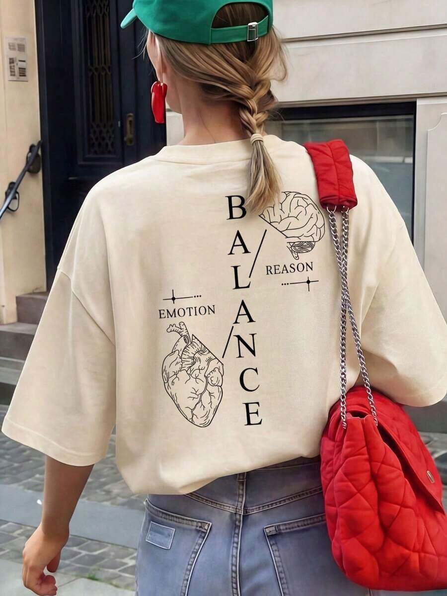 Camiseta de mujer estampada de manga corta para verano, tela de poliéster, estilo multifuncional, corte regular, peso 180 gramos, 1 unidad. Camiseta de algodón puro de corte holgado y estilo casual